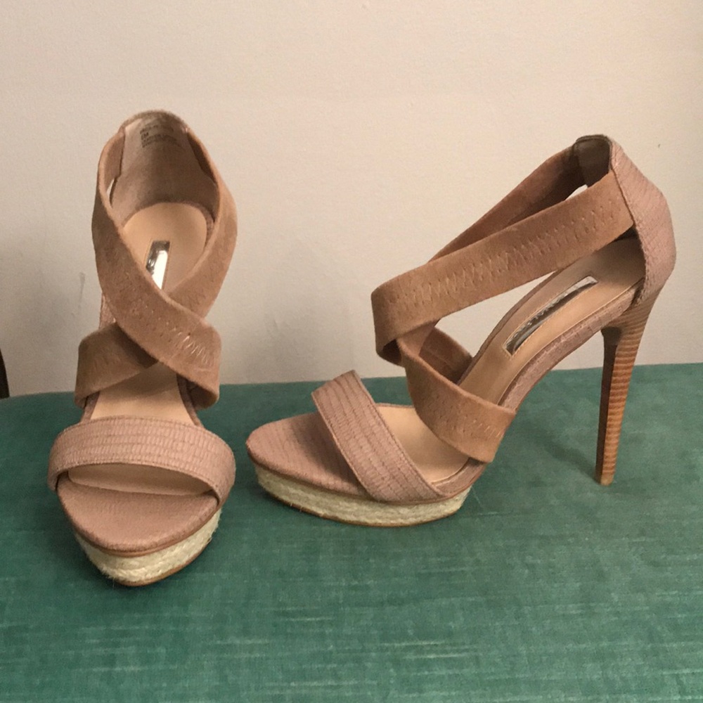 H by Halston open toed platform